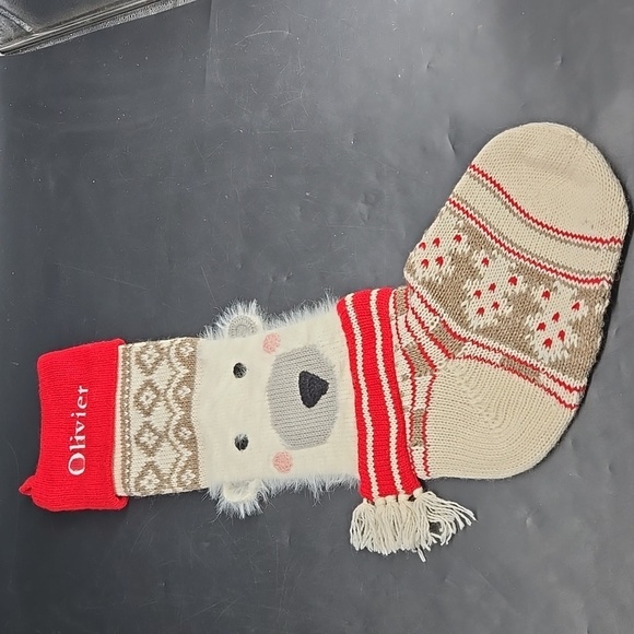 NEW OLIVIER Pottery Barn Christmas Holiday Stocking Wool Blend - Picture 1 of 9